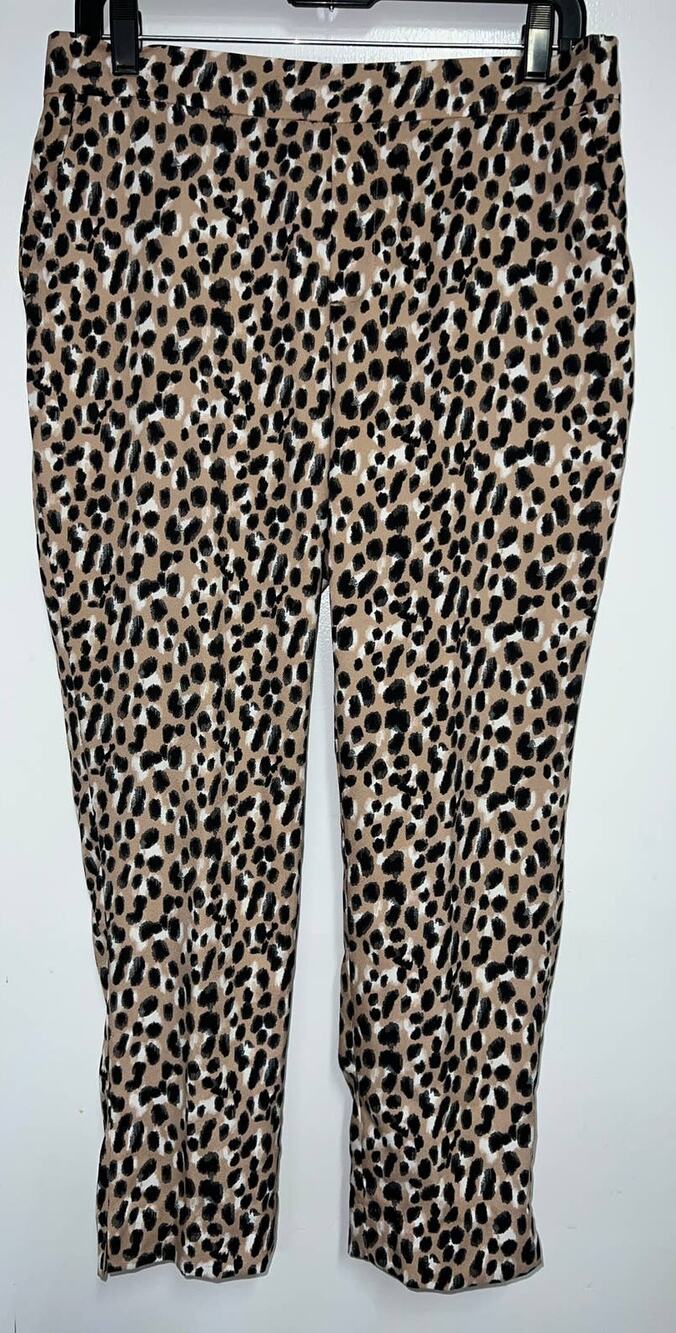 Banana Republic Leopard Print Hayden Pants size 8 EUC
